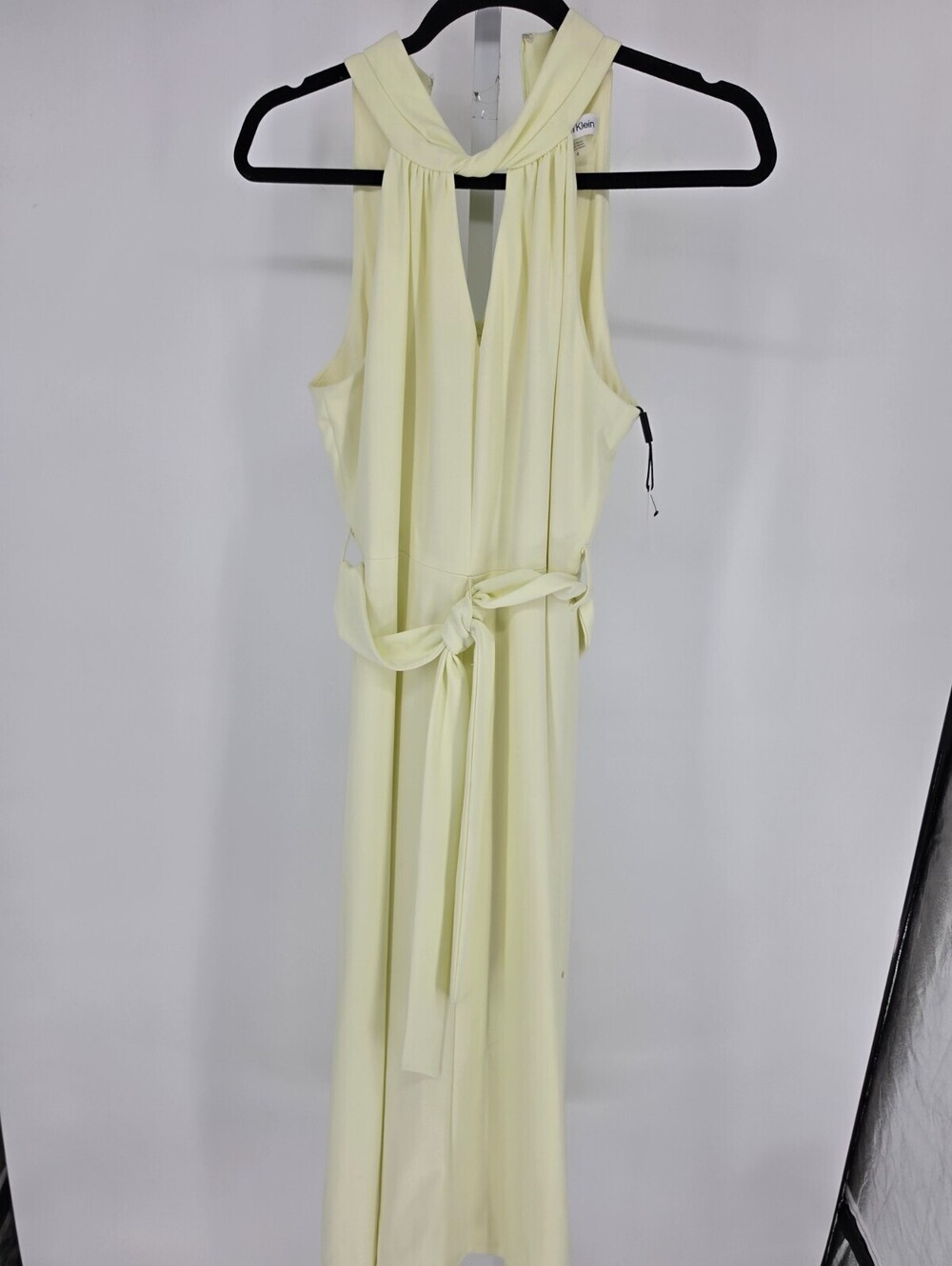 Calvin Klein Womens Sz 4 Maci Length Sleeveless Formal Dress Light Lime Green